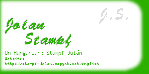 jolan stampf business card